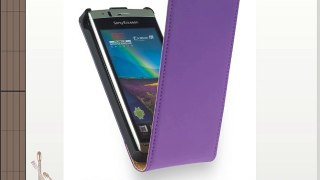 Yayago - Funda de piel con tapa para Sony Ericsson Xperia Arc X12 y Xperia Arc S color morado
