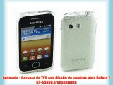 Anymode - Carcasa de TPU con diseño de cuadros para Galaxy Y GT-S5360 transparente