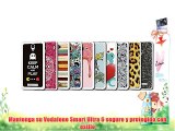 Funda Gel Flexible Vodafone Smart Ultra 6 BeCool Bigotes Lápiz [  1 Protector Cristal Vidrio