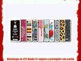 Funda Gel Flexible ZTE Blade L2 BeCool Keep Calm Caña [  1 Protector Cristal Vidrio Templado