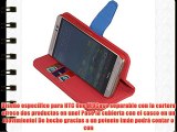 HTC One M9 FundaMama Mouth [ DETACHABLE La función ] PU Cuero Billetera Cartera Monedero Con