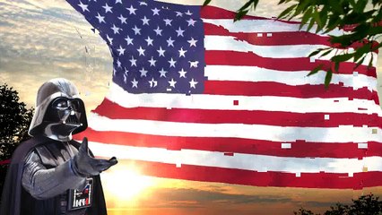 Darth vader sings the American National Anthem