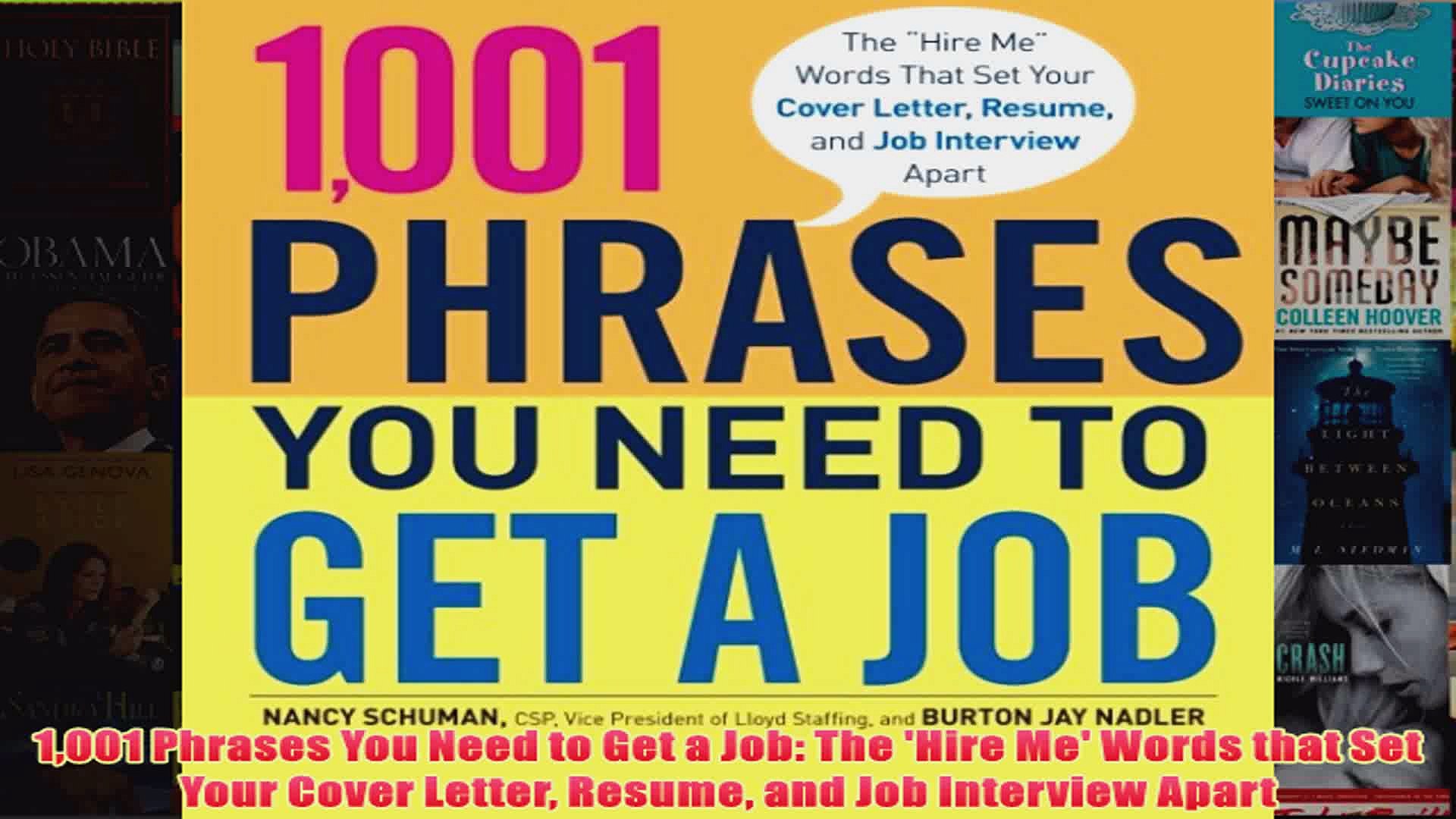 1,001 Phrases You Need To Get A Job PDF Free Download