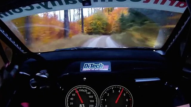 ралли трасса, вид из кабины пилота