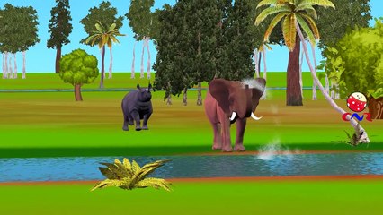 Elephant Vs Rhino Cartoons Singing Finger Family Nursery Rhymes For Children And Kids
