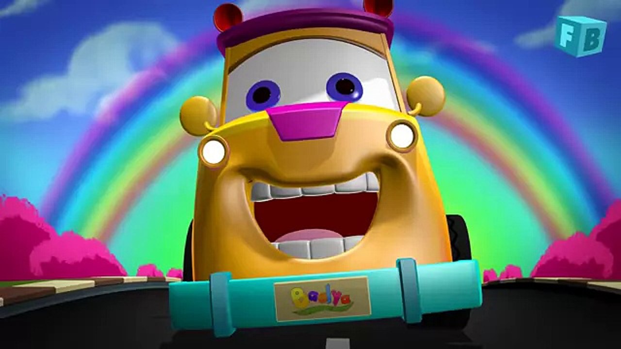 The Wheels On The Bus Go Round And Round - Children English Nursery Rhymes -  3D Animation