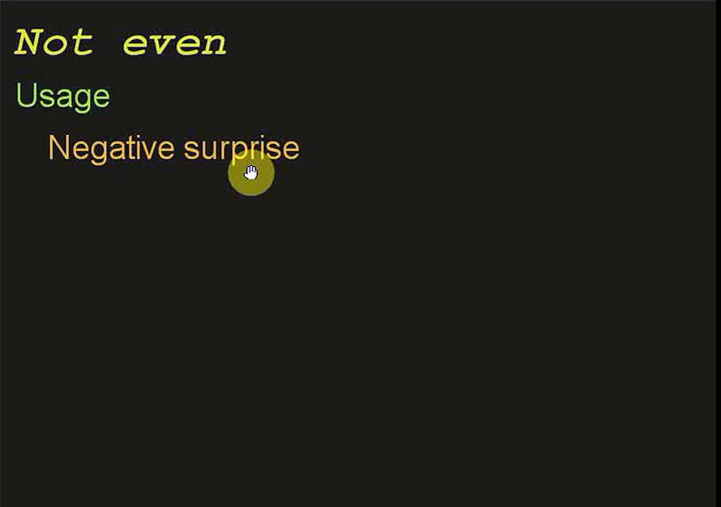 Not Even