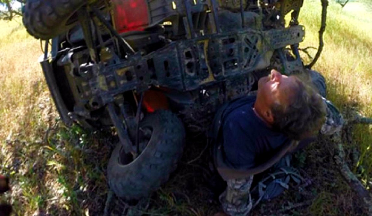 Guy On Dirtbike Rescues Man Pinned Under 4 Wheeler
