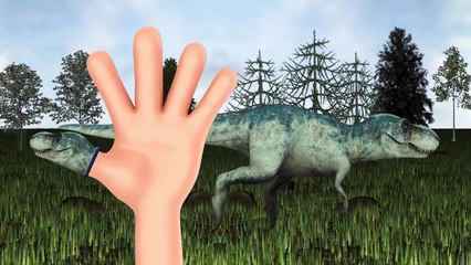Finger Family Dinosaurs 3D | T-Rex Daddy Finger Nursery Rhyme 3D