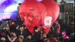 Heart Shaped Lanterns on Valentines Day in Taiwan