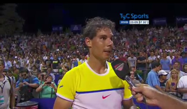 Rafael Nadal On-court interview / R2 Argentina Open 2016 (in Spanish)