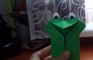 Amazing Paper Toy For Children. Funny Origami Frog.