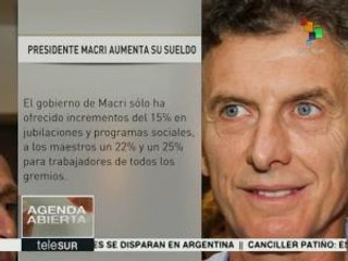 Argentina: Pdte. Mauricio Macri aumenta su sueldo en 30%