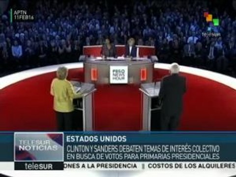 EE.UU.: Hillary Clinton y Bernie Sanders debaten en Wisconsin