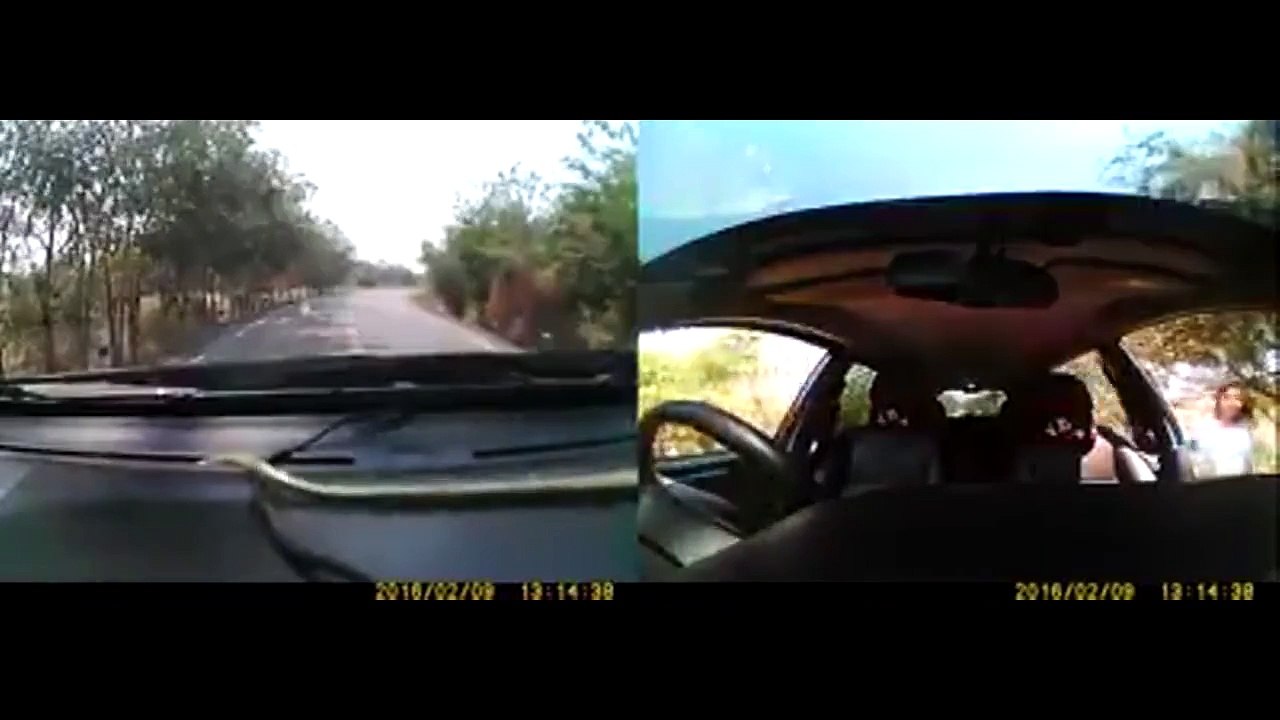 Passengers get a scary surprise while driving **Volume**