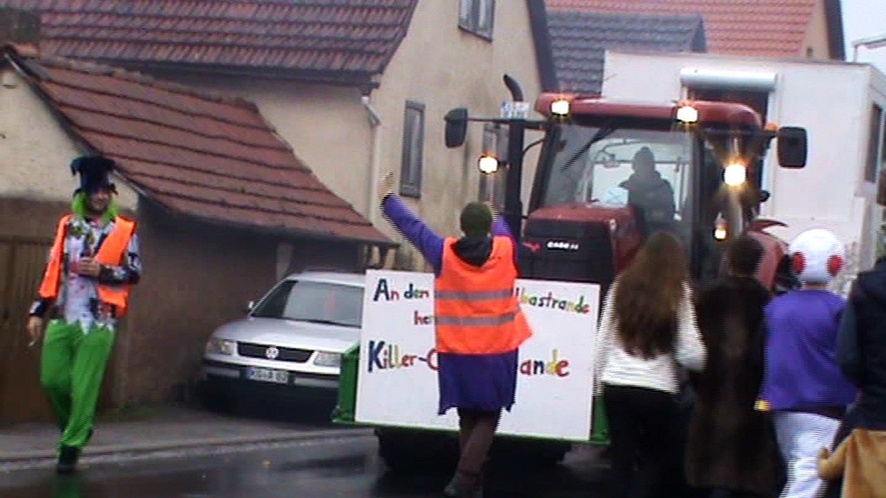 Diebach Faschingszug 09.02.2016 mit Hubert und Matthias Gruppe Weintrauben (2)