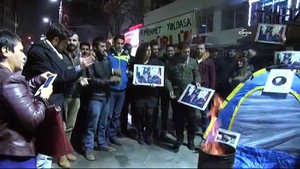 Hakaretten tutuklanan öğrenci için ‘özgürlük çadırı’ kurdular