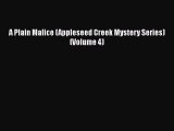 [PDF] A Plain Malice (Appleseed Creek Mystery Series) (Volume 4) [Download] Online