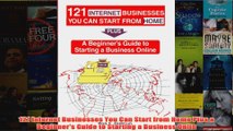 Download PDF  121 Internet Businesses You Can Start from Home Plus a Beginners Guide to Starting a F