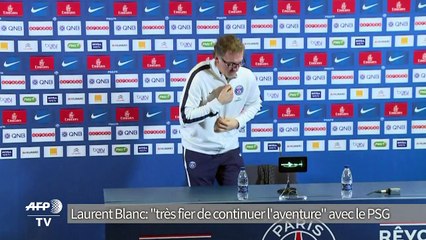 Laurent Blanc: "très fier de continuer l'aventure" avec le PSG