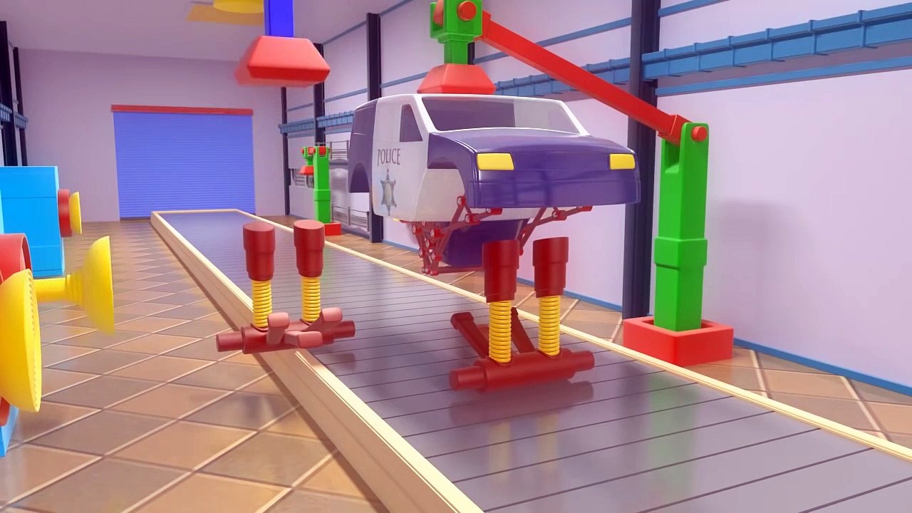 Police Monster Truck Factory - For Kids - Binkie TV