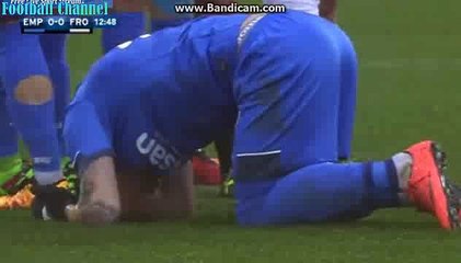 Marcel Buchel Injured Leg | Empoli - Frosinone 13.02.2016 HD