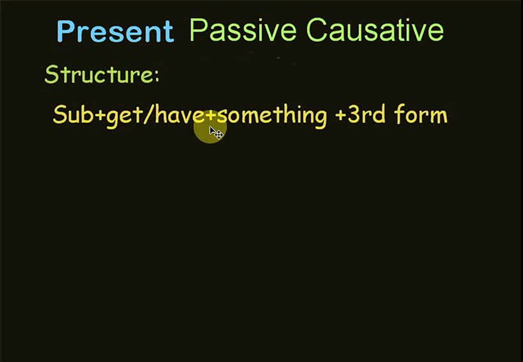 Present Passive Causative