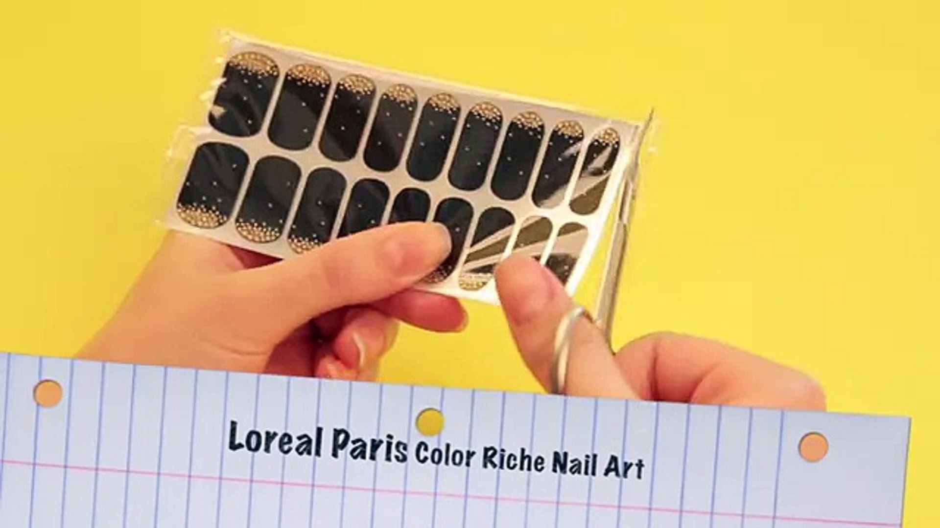 ⁣Наклейки для ногтей Loreal Paris Color Riche Nail Art. Нанесение стикеров для ногтей