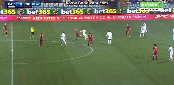 Edin Džeko Big Chance - Carpi vs AS Roma - Serie A -12.03.2016
