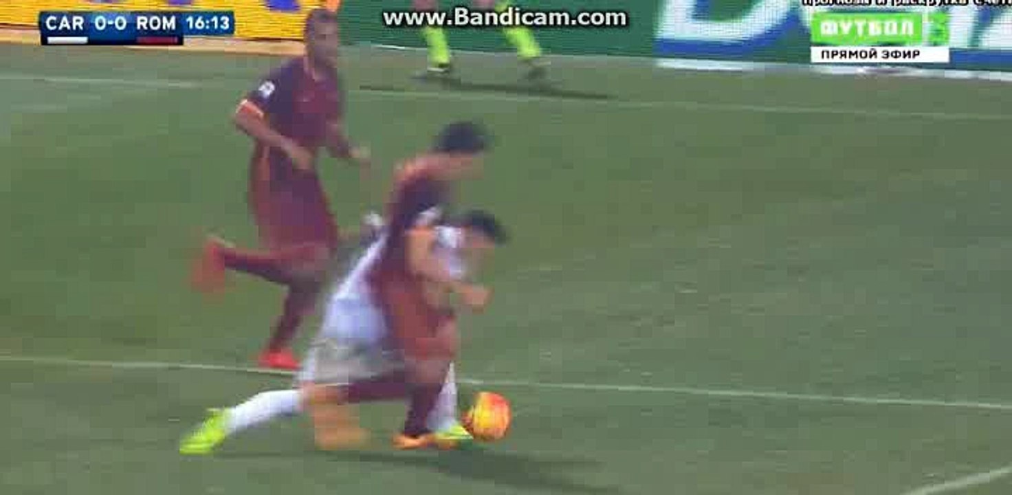 Radja Nainggolan Fantastic passaggio lungo - Carpi vs AS Roma - Serie A - 2016/02/12