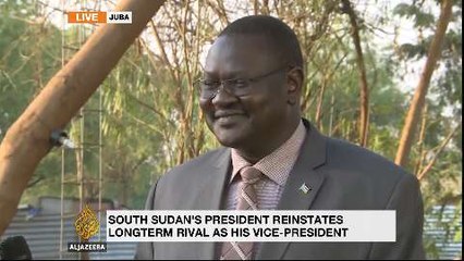 South Sudan's Kiir reappoints rival Machar as deputy