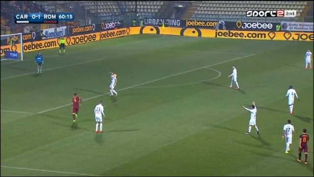 1-1 Kevin Lasagna - Carpi v. AS Roma 12.02.2016 HD