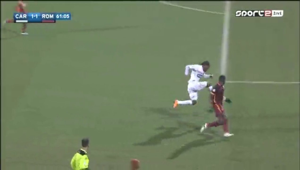 Kevin Lasagna Goal HD - Carpi 1-1 AS Roma - 12-02-2016