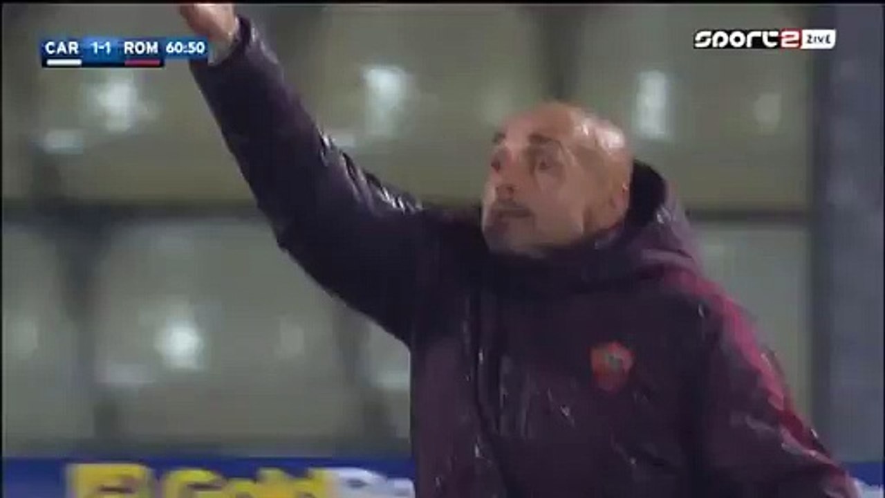 Kevin Lasagna Goal HD - Carpi 1-1 AS Roma - 12-02-2016 -