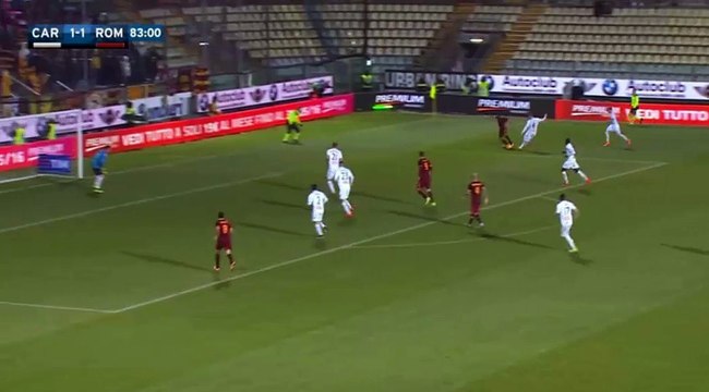 Edin Dzeko Goal 1-2 Carpi vs Roma 12.02.2016 HD