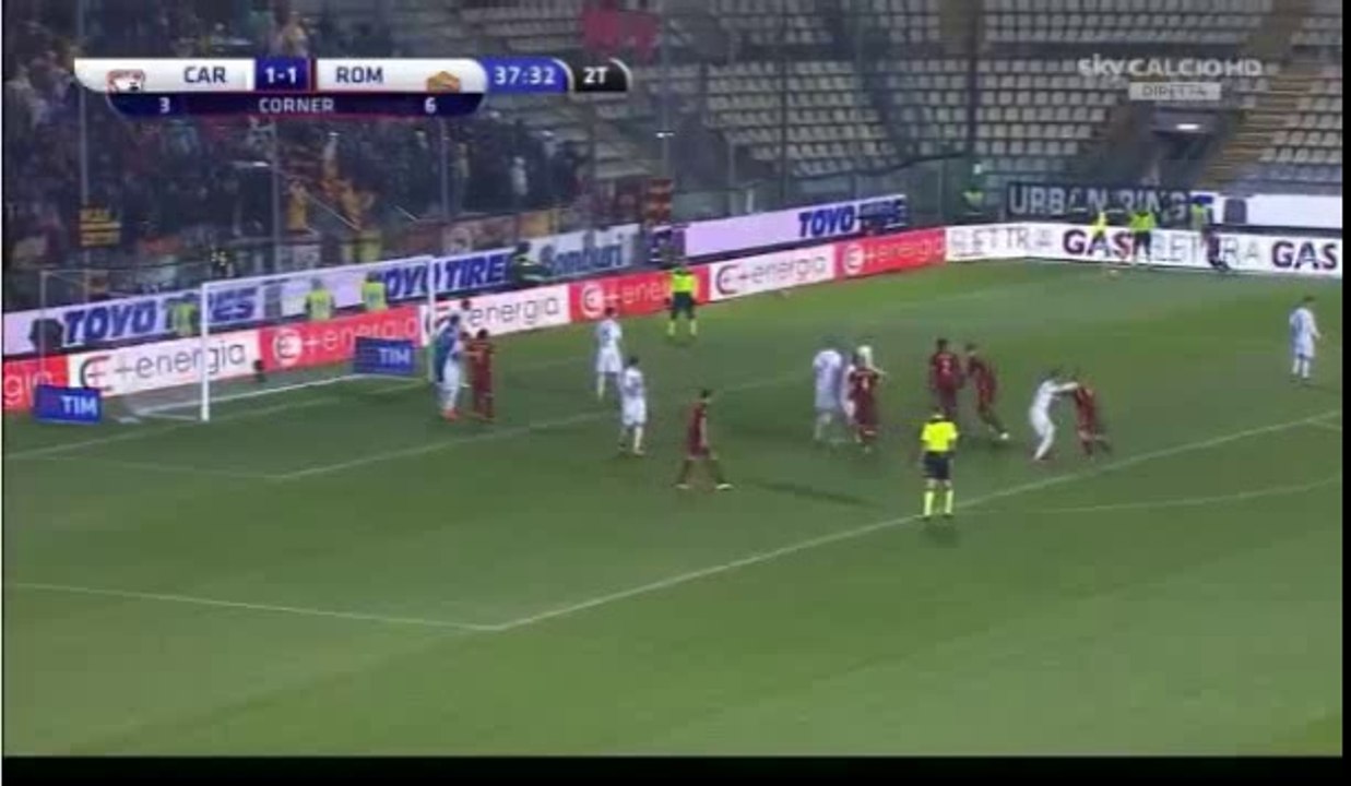 Edin Dzeko Goal HD - Carpi 1-2 AS Roma Serie A 12.02.2016