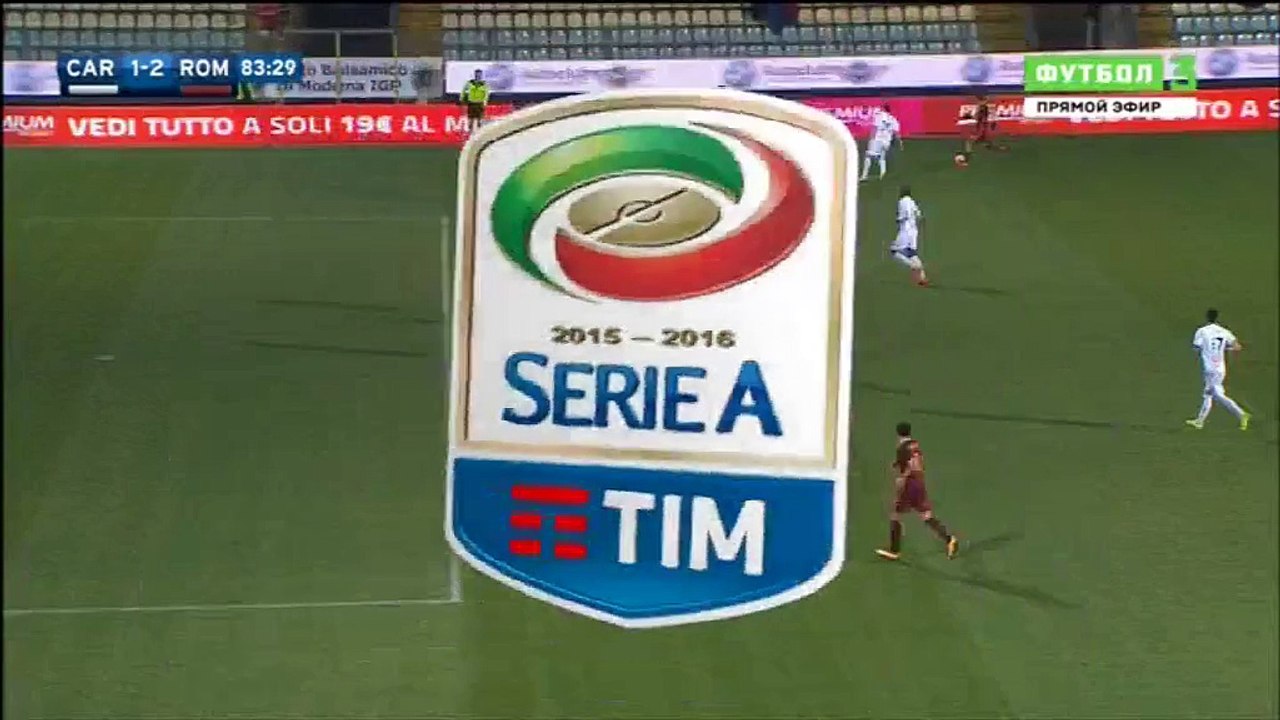1-2 Edin Du017eeko Goal Italy  Serie A - 12.02.2016, Carpi FC 1-2 AS Roma