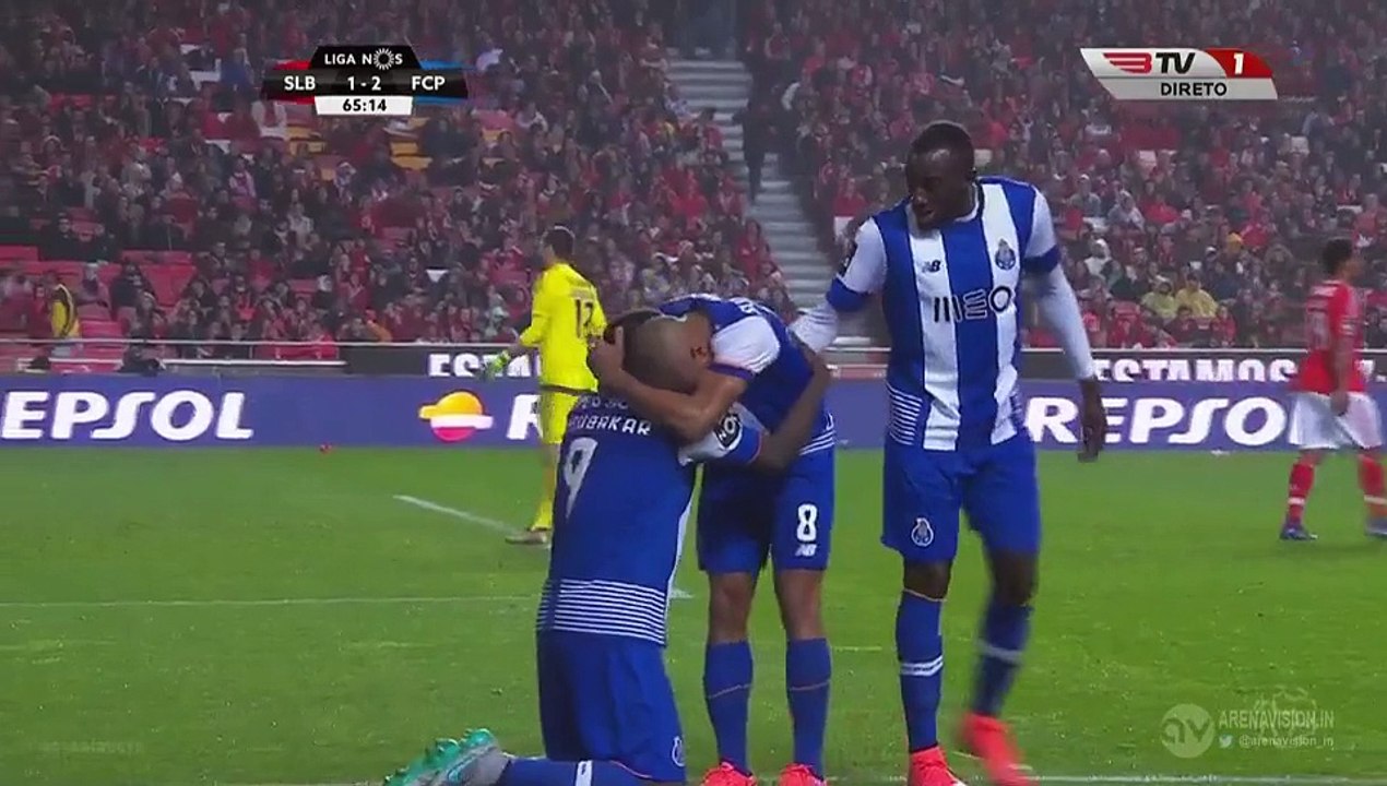 1-2 Vincent Aboubakar Goal Portugal  Primeira Liga - 12.02.2016, SL Benfica 1-2 FC Porto