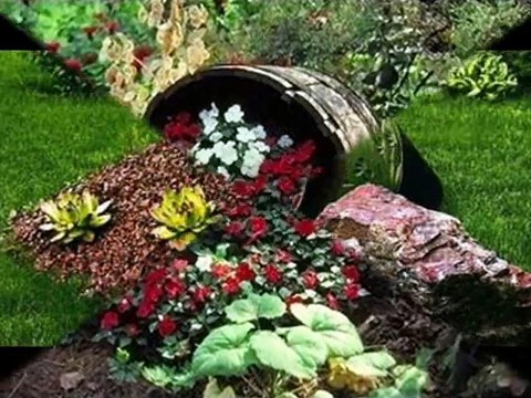 Потрясающий дизайн клумбы. Ручей из цветов