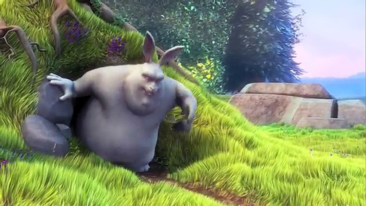 Dessin animé avec un gros lapin (HUMOUR) (HQ) Big Buck Bunny