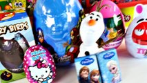 Spongebob and Spiderman Surprise Eggs Frozen Hello Kitty M&Ms Star Wars Avengers Angry Birds