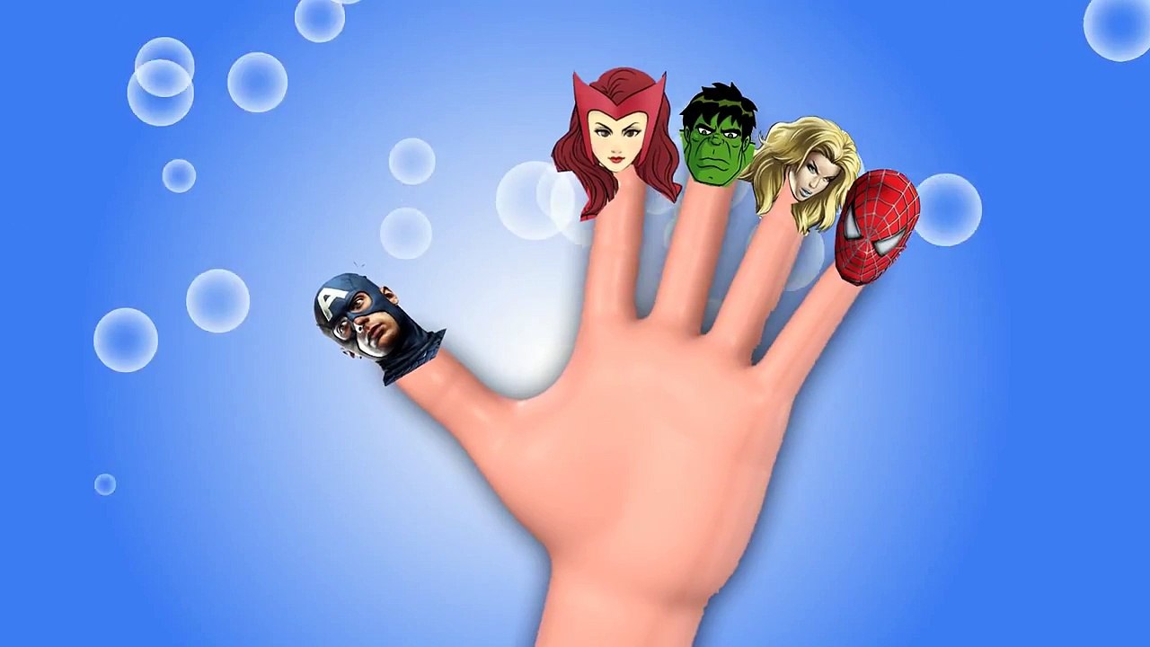 Spider Man and Other Heroes Finger Family Nursery Rhyme