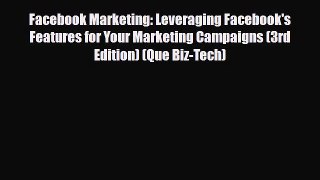 PDF Facebook Marketing: Leveraging Facebook's Features for Your Marketing Campaigns (3rd Edition)