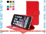 Snugg 8482 - Carcasa de cuero (PU) con tapa para iphone 6 color rojo