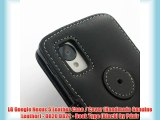 LG Google Nexus 5 Leather Case / Cover (Handmade Genuine Leather) - D820 D822 - Book Type (Black)