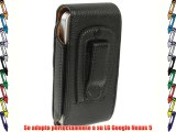 Funda cinturón vertical de piel con cierre magnético para LG Google Nexus 5 - Ligne Premium