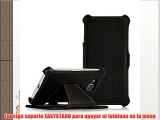 MANNA | Funda de piel genuina para Samsung Galaxy Alpha 4.7' | Función Easy Stand | Cuero de