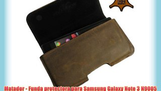 Matador - Funda protectora para Samsung Galaxy Note 3 N9005 (piel auténtica acabado vintage
