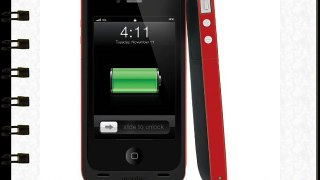 Mophie Juice Plus - Pack de cargador y carcasa para iPhone 4/4S rojo