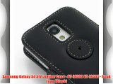Samsung Galaxy S4 SIV Leather Case - GT-i9500 GT-i9505 - Book Type (Black)